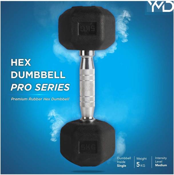 HACKERX Hex Dumbbell 5Kg Single Dumbbell, Ideal for Home Gym Dumbbells Exercise Workout Fixed Weight Dumbbell