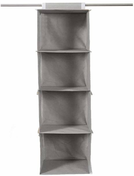 Flipco 4 Shelf Closet Hanging Organizer, 4 Tier Closet Wardrobe Organizer Clothes Closet Organizer