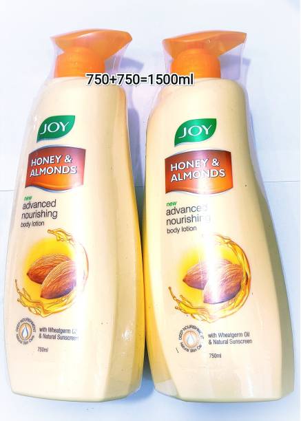 Joy Honey & Almonds BODY LOTION 750ml+750ml l pack of -2