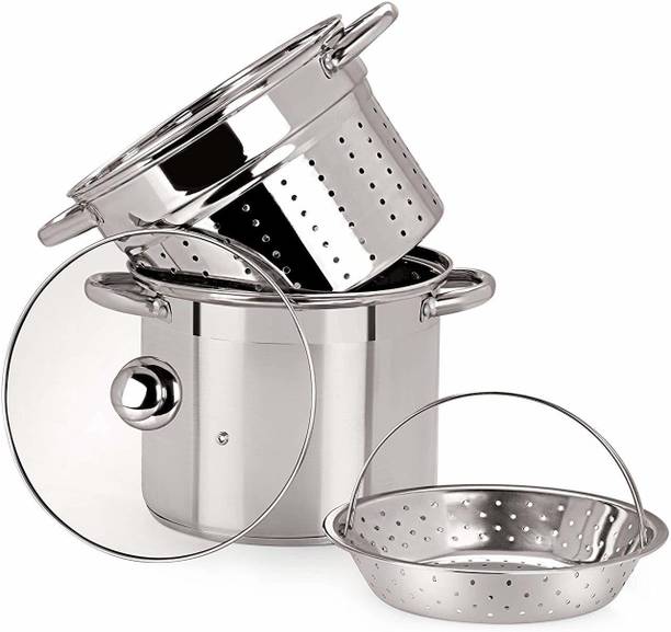 PRISTINE Tri Ply Induction Base Pasta Steamer, Multi Purpose Stainless Steel Steamer