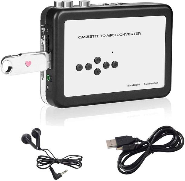 microware Cassette Player Recorder?Cassette to MP3 Converter, Walkman Cassette Tapes Conversion to MP3 / CD / USB Storage via USB Flash Driver?with Earphones, Volume Control, No PC Required MP3 Player