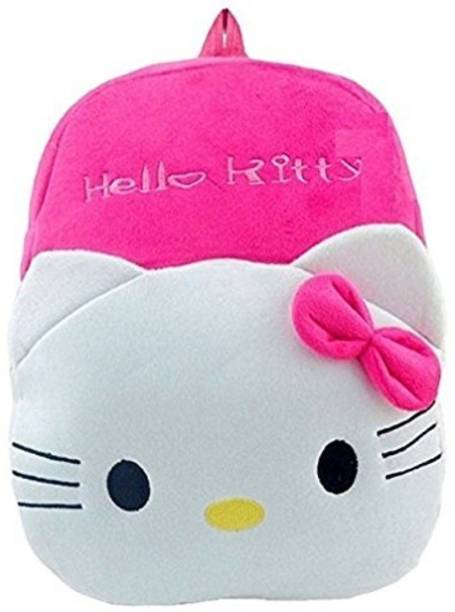 SMARTTRENDY Plush Soft Hello Kitty Cartoon School Bag for Kids/Girls/Boys/Children- 1pcs School Bag
