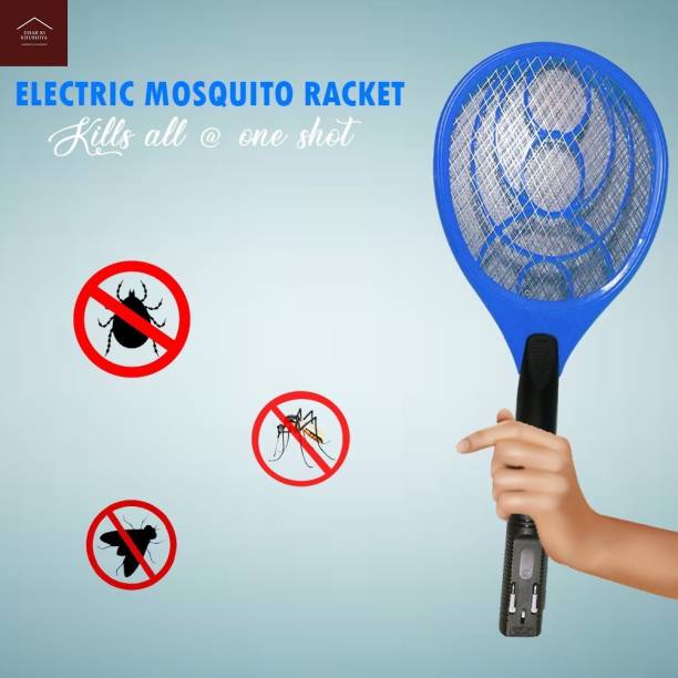 STARK MUSIC WORLD ® Set 2 HIGH QUALITY Electric Mosquito Racket Random Color 3 Mosquito Coil