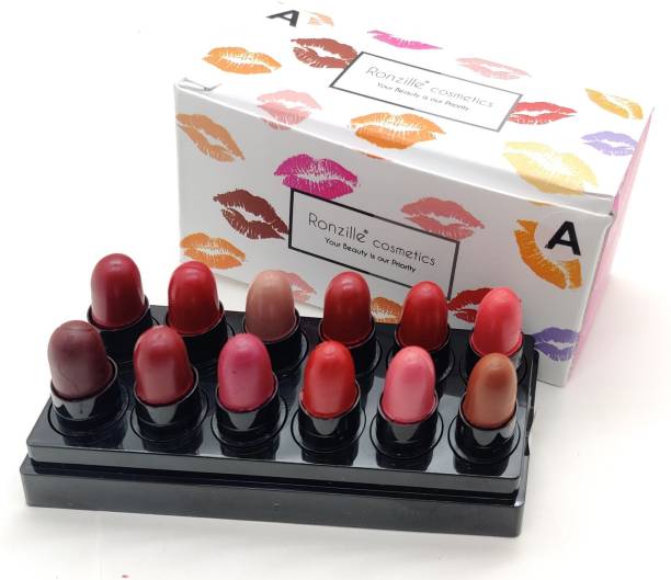 RONZILLE Mini Bullet Lipstick Set of 12 Shade A