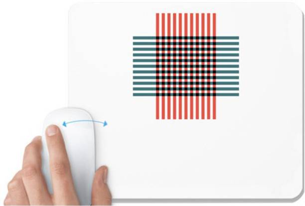 UDNAG White Mousepad 'Orange blue | Drawing' for Computer / PC / Laptop [230 x 200 x 5mm] Mousepad