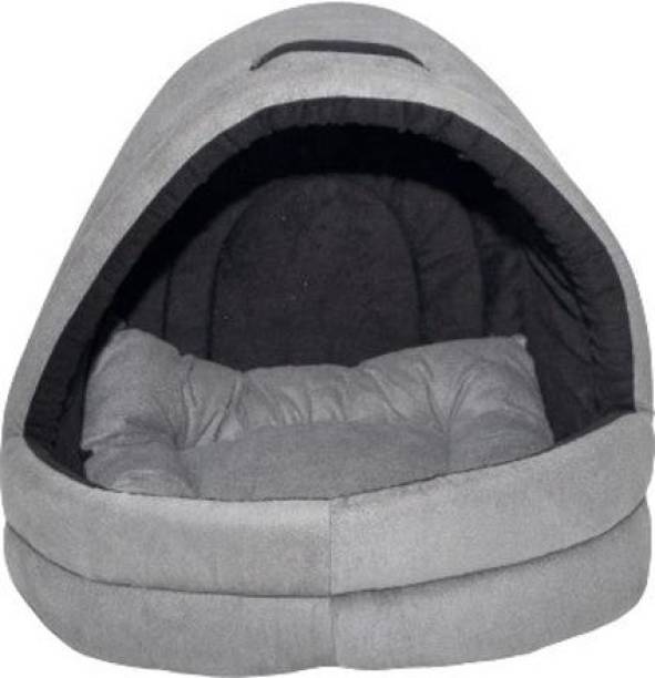 Flipkart Perfect Homes Studio Reversible Soft Velvet Export Quality beds For Dog and Cat Grey Black S Pet Bed