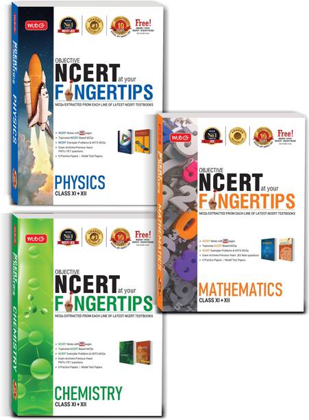 MTG Objective NCERT At Your FINGERTIPS For NEET-AIIMS - Physics, Chemistry, Mathematics, Best NEET & JEE Books (Based On NCERT Pattern - Latest & Revised Edition 2022) Set Of 3 Books