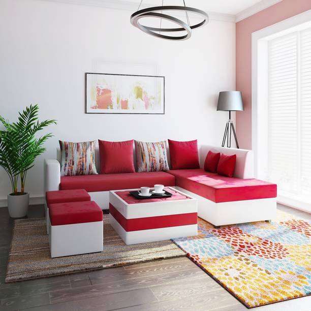 House of Pataudi Marbella Fabric 8 Seater  Sofa