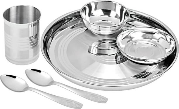KIARAA Pack of 6 Steel Dinner Set