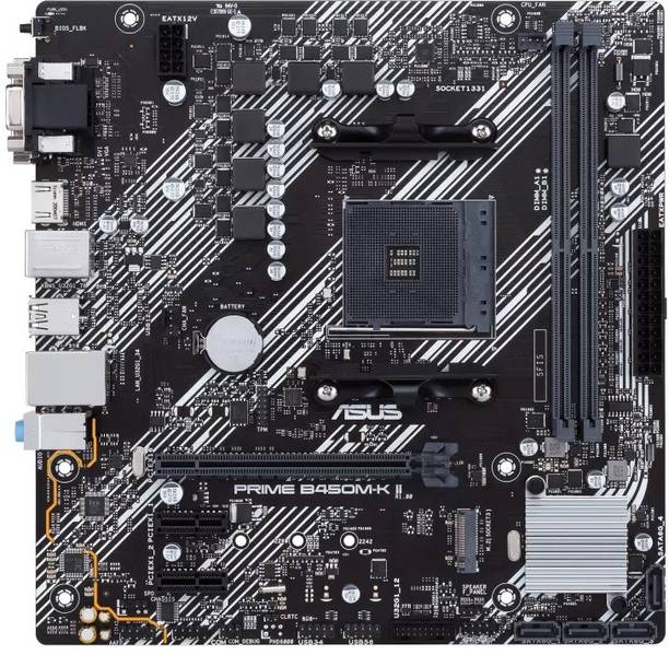 ASUS PRIME-B450M-K-II AM4Socket Micro-ATX AMD B450 Chipset DDR4 Motherboard for Desktop