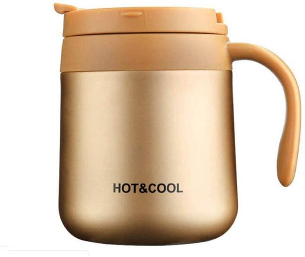 Primetan 350 ml Coffee with Flip Top Lid For Travel Hot and Cold Stainless Steel Stainless Steel Coffee Mug
