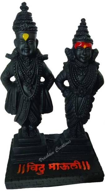 Ranvim Enterprises Lord Vitthal Rukmini Idols Statue| Idol of God Vitthal Rukmani Murti, Standing| Decorative Showpiece  -  12.7 cm