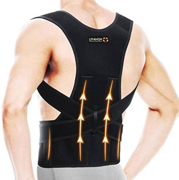 Merrin Free Size Posture Corrector Belt For Men And Women For Back Pain Belt (Two plate) Back Support