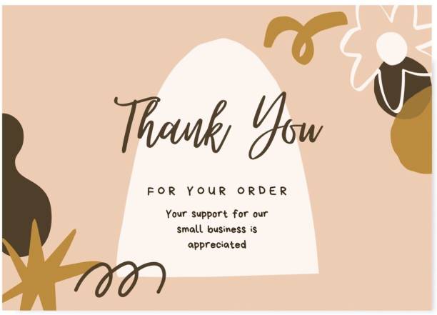 EASIN Thank you card Thank You for Your Order Business Cards Greeting Cards to Customer, Modern Design Appreciation Cards for Small Business Owners Sellers Greeting Card