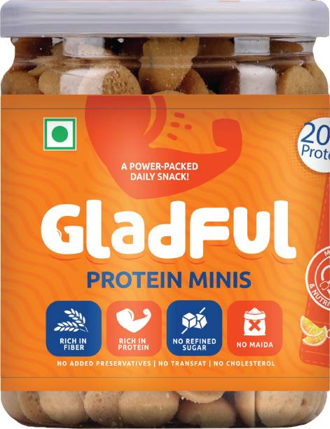 Gladful Orangey Protein mini cookies for kids and families Cookies