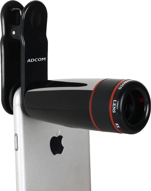 ADCOM Telephoto 8X Camera Lens-Compatible with All iPhone & Android Smartphones(Black) Mobile Phone Lens