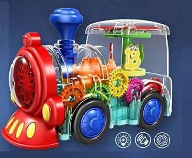 mega star Concept Musical and 3D Lights Kids Transparent Car, Toy for 2-5 Year Kids (3D Musical & Light Engine)