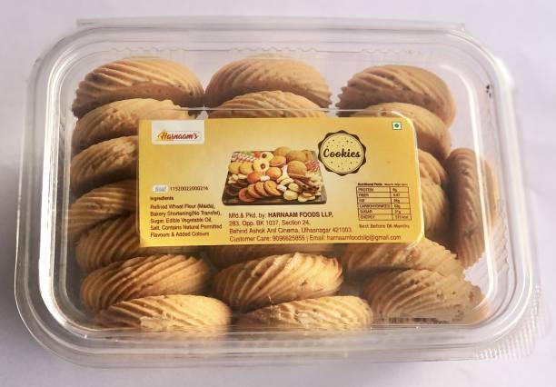 HARNAAM'S AJJWAIN COOKIES - 250 gms - A HEALTHY SALTY TEA TIME BAKERY BISCUITS Cookies