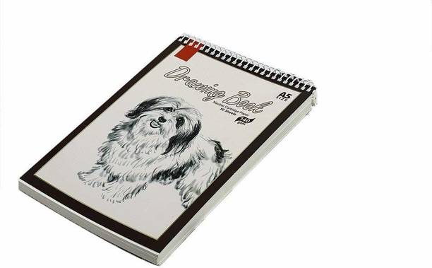 LRS Sketch Book A5 (Half of A4) (8*6 inch) - 50 Sheets(100 Pages) - Spiral Bound Sketch Pad