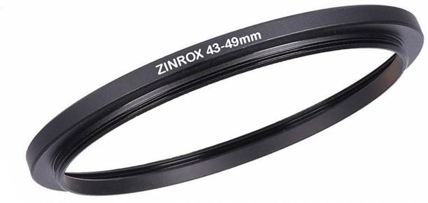 ZINROX 43-49mm Step Up Lens Filter Adapter Ring, Set of 1 Piece - Size : 43mm to 49mm Stepping Ring Step Up Ring