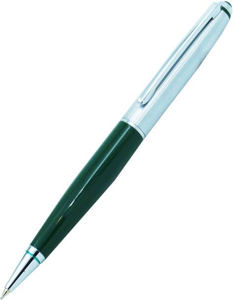 auteur Focus Green Color Silver Trims , Metal Body ,Blue Ink Refill , Elegant & Smooth Writing Ball Pen
