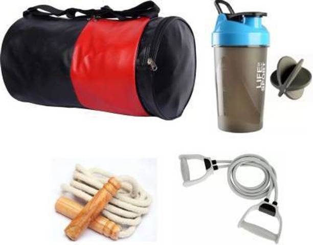EMMCRAZ Sport gym bag with skipping rope with bottle and resistance tube GYM fitness kit