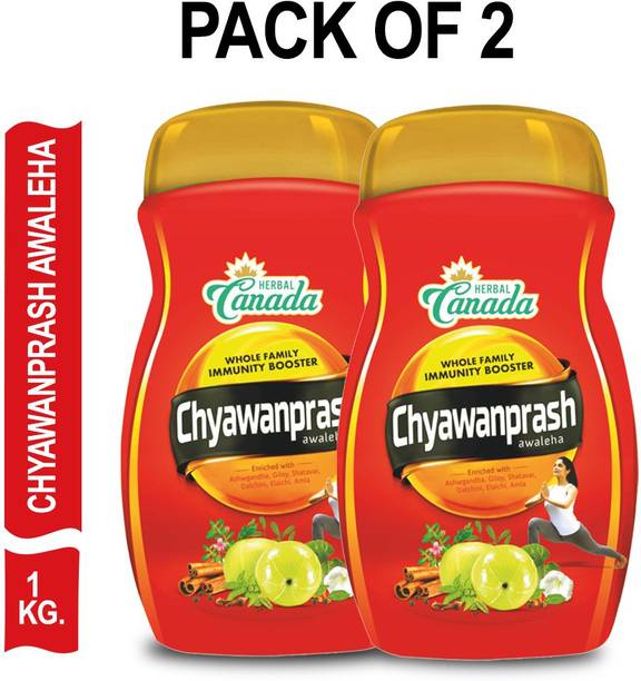 Herbal Canada Chyawanprash 1KG (Pack of 2) | Build Strength & Stamina | Enriched with 54 + Herbs