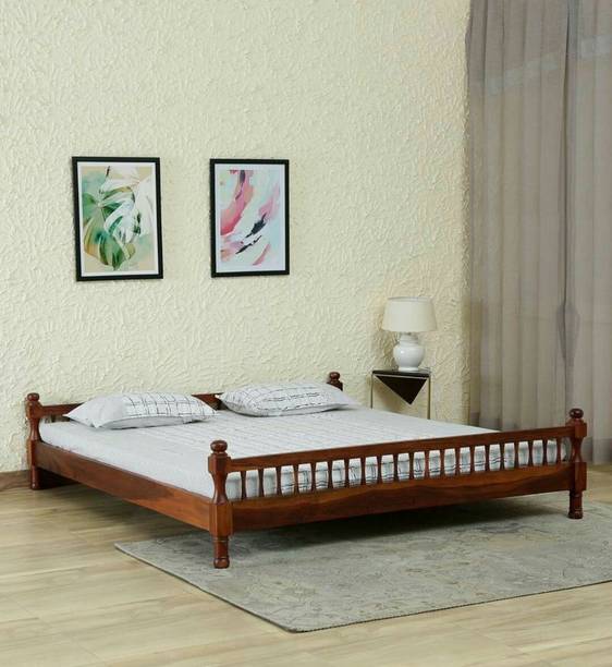 WoodMart Solid Wood King Bed