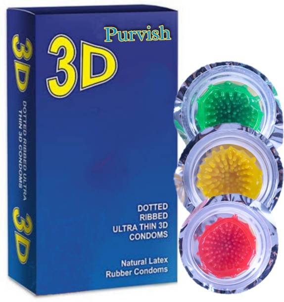 purvish Extra Dotted Super Thin with Lubricated Rubber Condom (MULTI DESIGN) Condom
