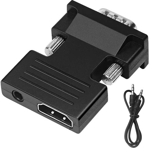 microware  TV-out Cable HDMI to VGA Adapter, HDMI to VGA Audio Output Cable Computer Set-top Box Converter Connector Adapter, Including +3.5mm Stereo Cable