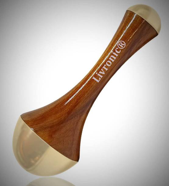 Livronic Face Acupoint Kansa Wand Massager With Teak Wood Handle For Detoxification And Deep Relaxation 2 in 1 (Small) face, body and foot massager (NATURAL KANSA 2 IN 1) Face Acupoint Kansa Wand Massager With Teak Wood Handle For Detoxification And Deep Relaxation 2 in 1 (Small) face, body and foot massager (NATURAL KANSA 2 IN 1) Massager