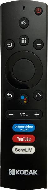 SHIELDGUARD Voice Assistant Remote Control Compatible for  Smart LED TV (Black) Kodak Remote Controller