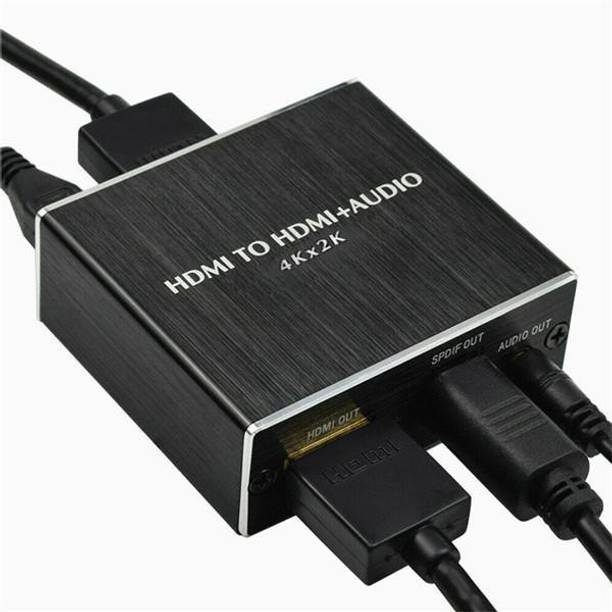 microware HDMI Audio Extractor 4K x 2K HDMI to HDMI + Optical Toslink SPDIF + 3.5mm Audio converter, Supports 2CH/ 5.1CH and 3D Media Streaming Device