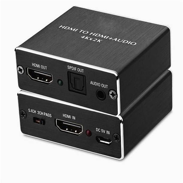 microware 4K X 2K HDMI Audio Extractor + Optische TOSLINK SPDIF + 3.5mm Stereo Audio Extractor Converter HDMI Audio Splitter Media Streaming Device