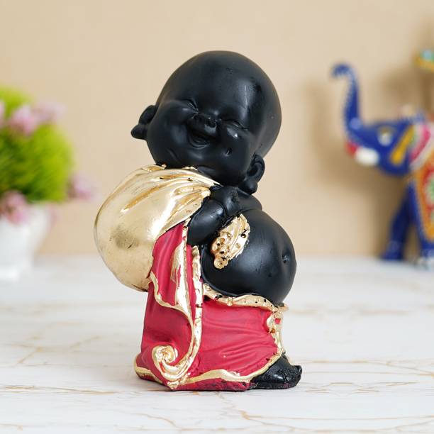 Royalbox feng Shui Laughing Buddha with Money Potli for Wealth and Business डेकोरेटिव शोपीस  -  15 cm