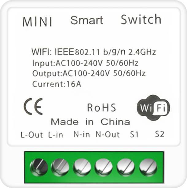 amiciSmart 16A WiFi Smart Timer Switch, Home Automation Switch with 2-Way Control Smart Switch