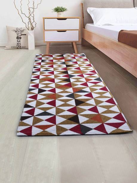 Saral Home Red Cotton Runner