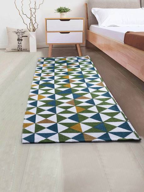 Saral Home Green Cotton Runner