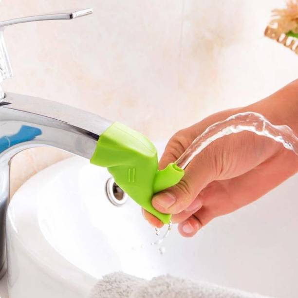 jkart Faucet Connector Kitchen Water Tap Extension,Tooth Brushing Gargle Hand Washing Extender Bathroom Kitchen Sink Faucet Silicone Extender Accessories (Green) Faucet Nozzle