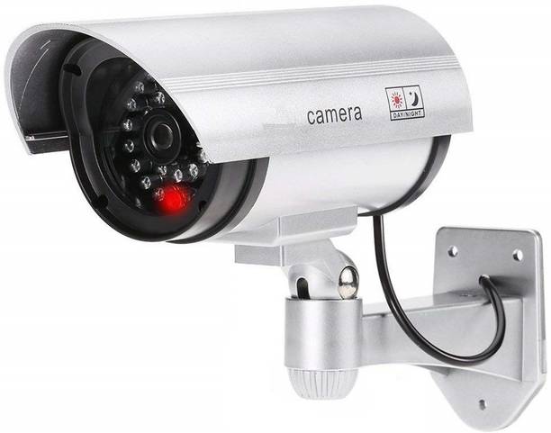 Flipco DUMMY_BULLET Security Camera Realistic Looking Dummy IR Security CCTV Fake Bullet Camera With Flashing LED Light Indication Security Camera Security Camera