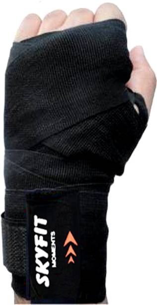 SKYFIT BLACK HAND WRAP FOR MEN AND WOMEN Gym & Fitness Gloves
