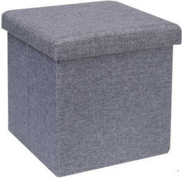 AMIGOS STORE Cube Shape Sitting Stool with Storage Box Living Foldable Storage Bins Multipurpose Clothes, Books and Toys Organizer with Cushion Seat Lid 30 X 30 X 30 cm Living & Bedroom Stool
