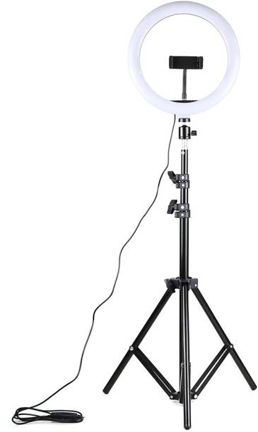 Wrapo 10"/26cm Selfie Ring Light With 7 Feet Tripod Stand and Phone Holder Dimmable LED Circle Lights Lighting For Photography Vlogging Makeup Video Tripod Kit