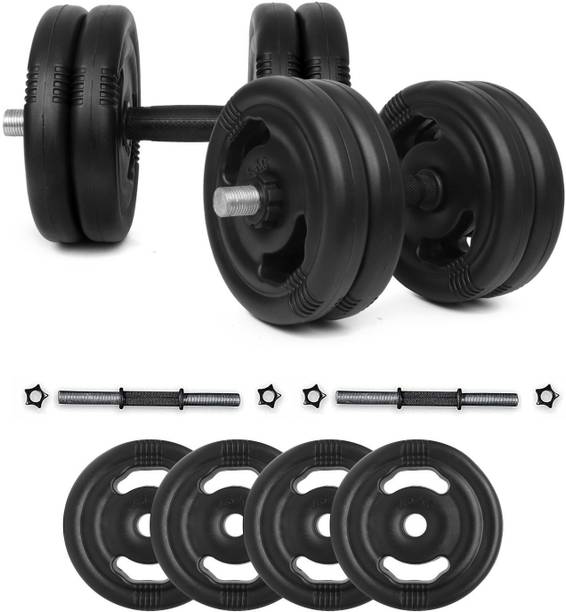 Adrenex 10kg Dumbbells With Finger Grip Plates (2.5kg x 4) Adjustable Dumbbell