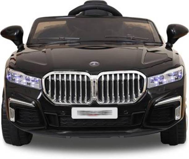 SmallBoyToys BEEMER BLACK (1-7 YRS) with Music, Lights, Safety Seat Belt, Bluetooth Remote Car Battery Operated Ride On