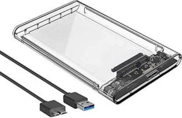 ULTRABYTES SATA to USB 3.0 External Hard Drive Enclosure HDD/SSD, Transparent Hard Disk Box 2.5 inch Hard Drive Enclosure (For 2.5 Inch Sata Hard Drive, Transparent) 2.5 inch Hard Drive Enclosure