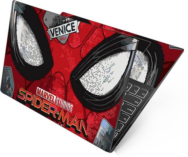 Anweshas Premium Vinyl HD Printed Easy to Install Full Panel Laptop Skin/Sticker/Decal for all Size Laptops upto 15.6 inch No Residue, Bubble Free - Marvel Spiderman Eyes Self Adhesive Vinyl Laptop Decal 15.6