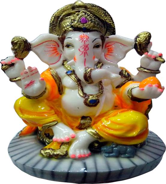 Mann Retails Ganesha resin beautiful Decorative Showpiece  -  16 cm