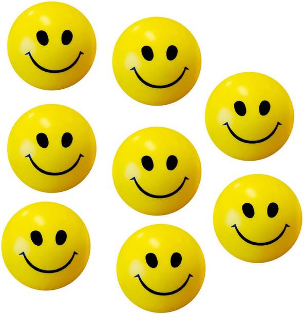 GAMLOID BEST BUY 6Pcs/lot 7 cm Emoji Smiley Face Foam Ball Squeeze Stress Ball Relief Toy Hand Wrist Exercise PU Toy Balls Best Birthday Return Gift for Kids Adults Children  - 60 mm