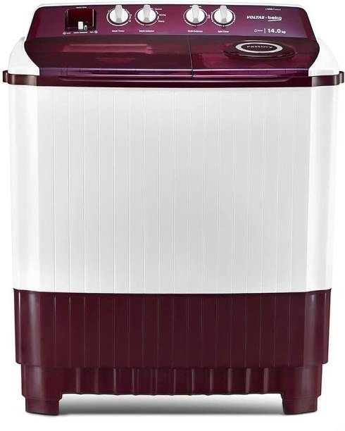 Voltas Beko by A Tata Product 14 kg Semi Automatic Top Load Washing Machine White, Maroon
